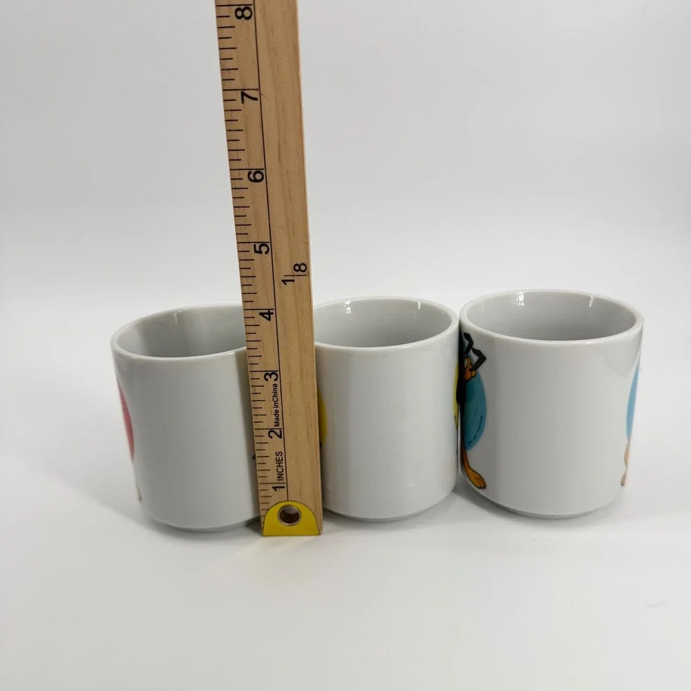 Walt Disney Productions 1970s Plate Mug Set 7pc White‎ Mickey Donald Pluto Dopey